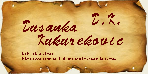 Dušanka Kukureković vizit kartica